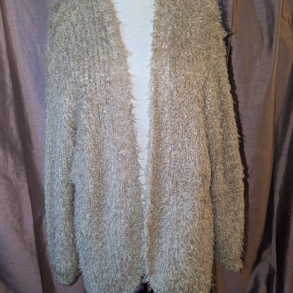 Kensie Textured Beige Cardigan